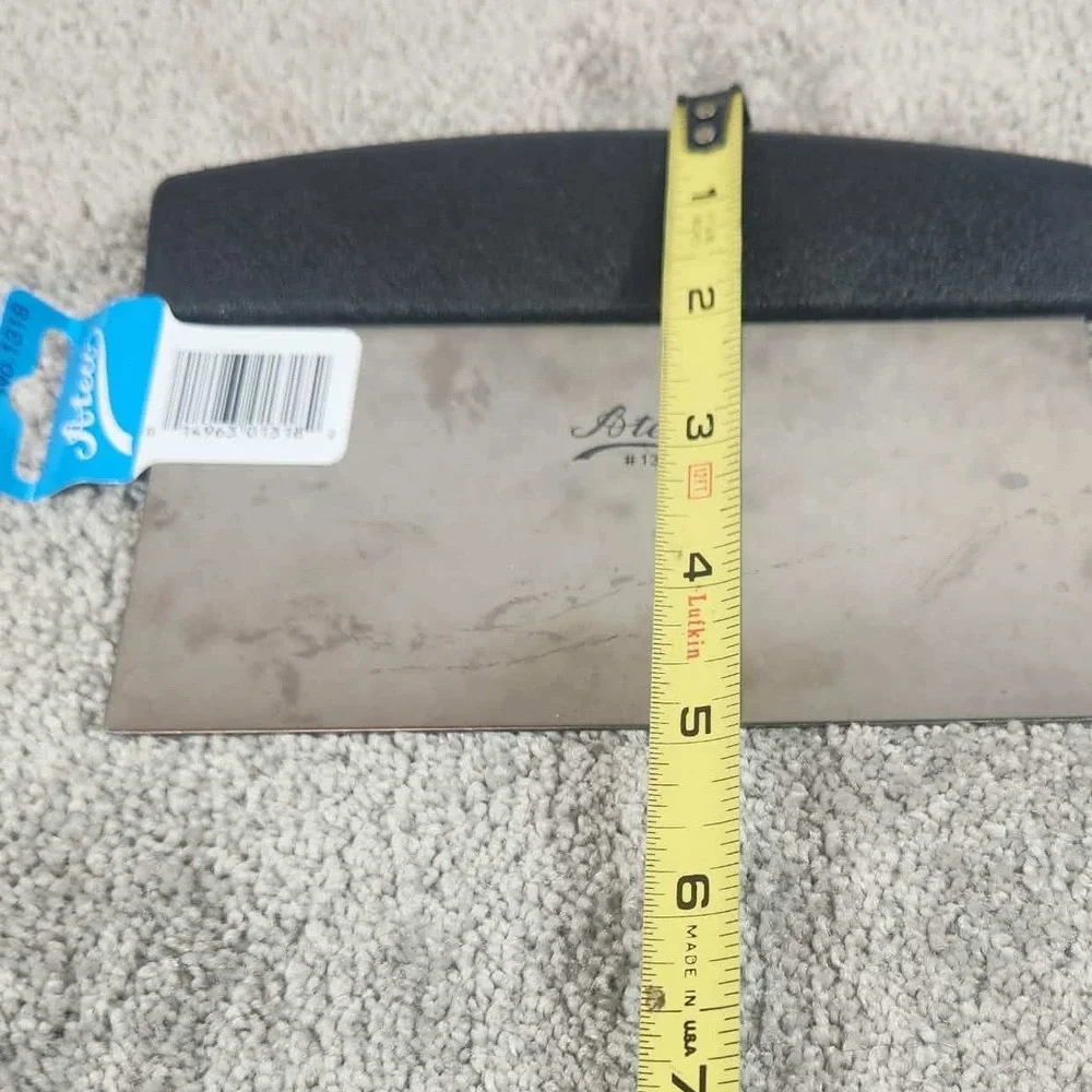 Ateco Dough Scraper 1318‎ Stainless Steel Black Handle Kitchen Tool